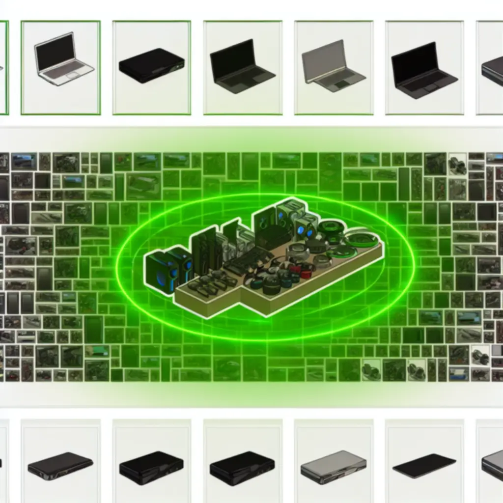 Prezentacja kolekcji produktów komputerowych i elektroniki