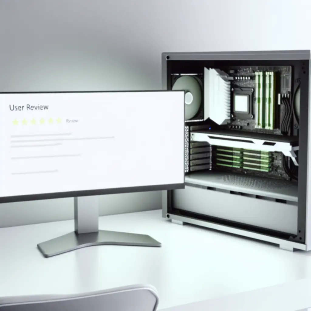 Użytkownik pracujący przy stacji roboczej i oceniający komponenty